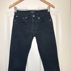 APC Petit Standard Jeans Black Slim Straight Leg Denim Size 25 Womens